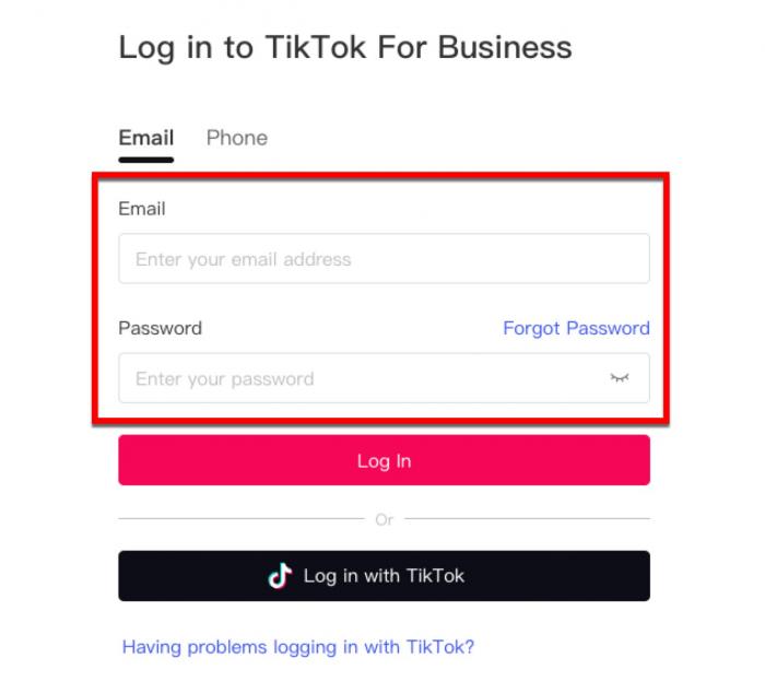 TIKTOK LOGIN