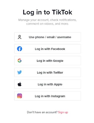 Tiktok Login